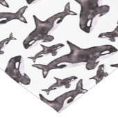 Chemin De Table Court Aquarelle Orca (Coin)