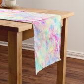 Chemin De Table Court Aquarelle Pastel Rainbow Tie Dye (In Situ)