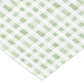 Chemin De Table Court Aquarelle Pastel Vert Plaid (Coin)