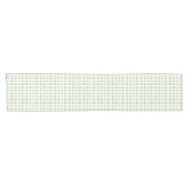 Chemin De Table Court Aquarelle Pastel Vert Plaid (Horizontal)