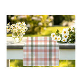 Chemin De Table Court Aquarelle Pêche vert Plat