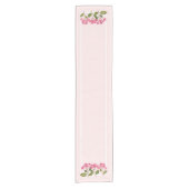 Chemin De Table Court Aquarelle rose Hydrangée Lacecaps Illustration (Devant)