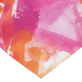 Chemin De Table Court Aquarelle rose orange Abstrait (Coin)