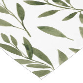 Chemin De Table Court Aquarelle Rustique Eucalyptus Feuille de verdure  (Coin)