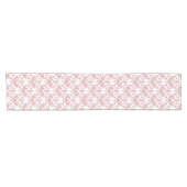 Chemin De Table Court Aquarelle Sakura Cherry Blossom Damask (Horizontal)