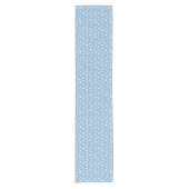Chemin De Table Court Aquarelle Snowflakes Motif bleu (Devant)