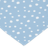 Chemin De Table Court Aquarelle Snowflakes Motif bleu (Coin)