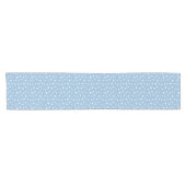 Chemin De Table Court Aquarelle Snowflakes Motif bleu (Horizontal)