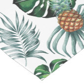 Chemin De Table Court Aquarelle tropicale peinte en blanc (Coin)