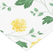 Chemin De Table Court Aquarelle vert jaune moderne Floral (Coin)