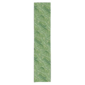 Chemin De Table Court Aquarelle verte Feuille  Motif (Devant)