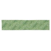 Chemin De Table Court Aquarelle verte Feuille  Motif (Horizontal)