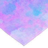 Chemin De Table Court Aquarelle violette et turquoise (Coin)