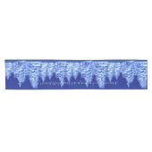 Chemin De Table Court Arbre de Noël bleu néon (Horizontal)