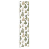 Chemin De Table Court Arbres de Noël brun et vert (Devant)