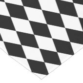 Chemin De Table Court Arlequin noir et blanc simple (Coin)