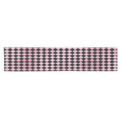 Chemin De Table Court Arlequin noir et rose (Horizontal)