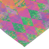 Chemin De Table Court Arlequin vert violet Mardi Gras (Coin)