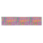 Chemin De Table Court Arlequin vert violet Mardi Gras (Horizontal)