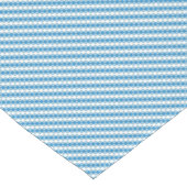 Chemin De Table Court arrière - plan Bleu-blanc de carrés (Coin)