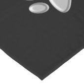 Chemin De Table Court Arrière - plan noir Silver Dog Paws Motif d'impres (Coin)