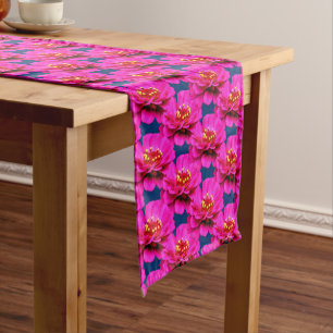 Chemin De Table Court Arrière - plan rose Zinnia Daisy