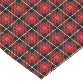 Chemin De Table Court Arrière - plan rouge de plaid (Coin)