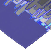 Chemin De Table Court Art Abstrait Blue City Skyline (Coin)