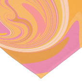 Chemin De Table Court Art Abstrait de marbre en marbre jaune (Coin)