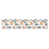 Chemin De Table Court Art de trait dessin chats et fleurs (Horizontal)
