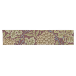 Chemin De Table Court Art de vigne rouge vert de William Morris