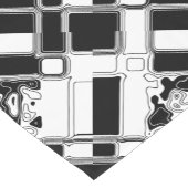 Chemin De Table Court Art Géométrique Noir Et Blanc 1 (Coin)