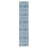 Chemin De Table Court Art Motif tribal bleu (Devant)