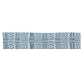 Chemin De Table Court Art Motif tribal bleu (Horizontal)