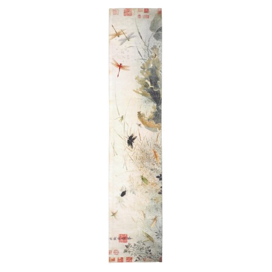 Chemin De Table Court Art oriental chinois ancien en début d'automne (Devant)