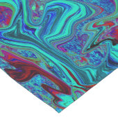 Chemin De Table Court Art rétro Abstrait super en bleu et rouge (Coin)