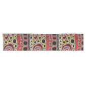 Chemin De Table Court Art Tribal Abstrait africain (Horizontal)