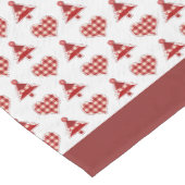 Chemin De Table Court Artisanat Arbres de Noël et Coeurs (Coin)