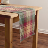 Chemin De Table Court Auld Scotland Tartan Plaid Motif (In Situ)