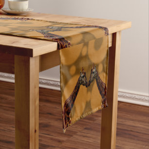 Chemin De Table Court Auto-réflexion Giraffe,