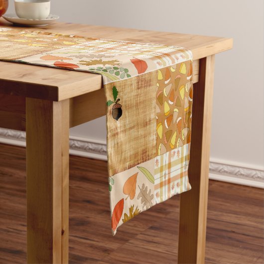 Chemin De Table Court Automne 4 coins 1Conception (In Situ)