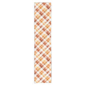 Chemin De Table Court Automne Aquarelle d'automne Orange Plaid Motif (Devant)