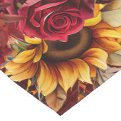 Chemin De Table Court Automne automne thème bordeaux tournesols rose (Coin)