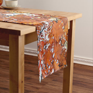 Chemin De Table Court Automne Chêne Feuille Floral