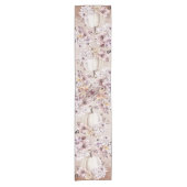 Chemin De Table Court Automne chrysanthèmes citrouille beige (Devant)