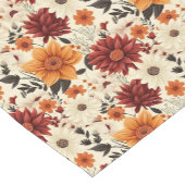 Chemin De Table Court Automne Chrysanthèmes floraux (Coin)