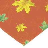 Chemin De Table Court Automne Jaune et Feuilles verts (Coin)