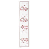 Chemin de table court avec fleurs et papillons (Devant)