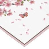 Chemin de table court avec fleurs et papillons (Coin)