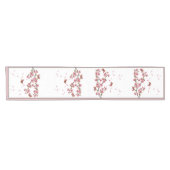Chemin de table court avec fleurs et papillons (Horizontal)